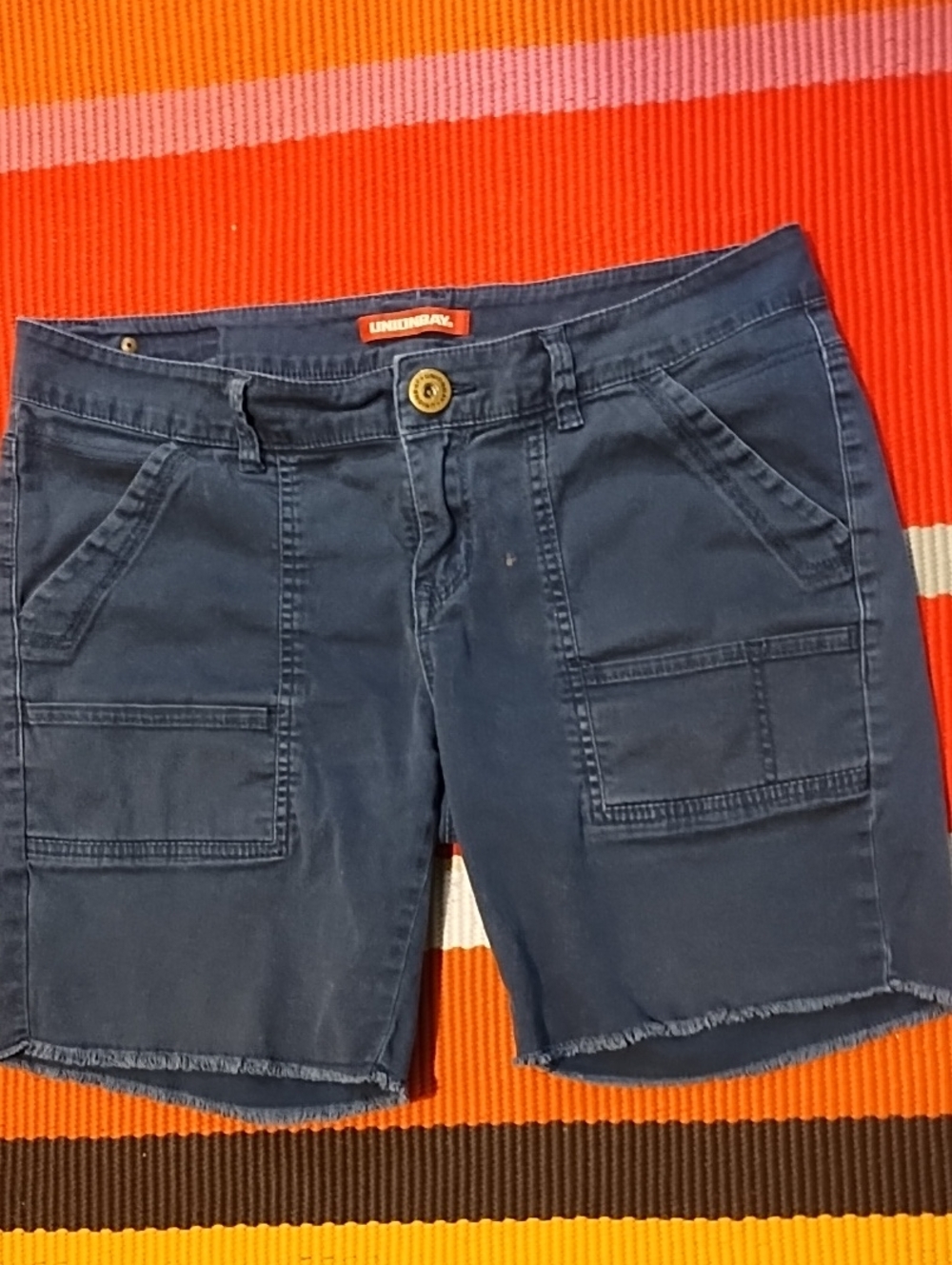 UNIONBAY Navy Blue Utility Bermuda Shorts Good Condition Size 15.